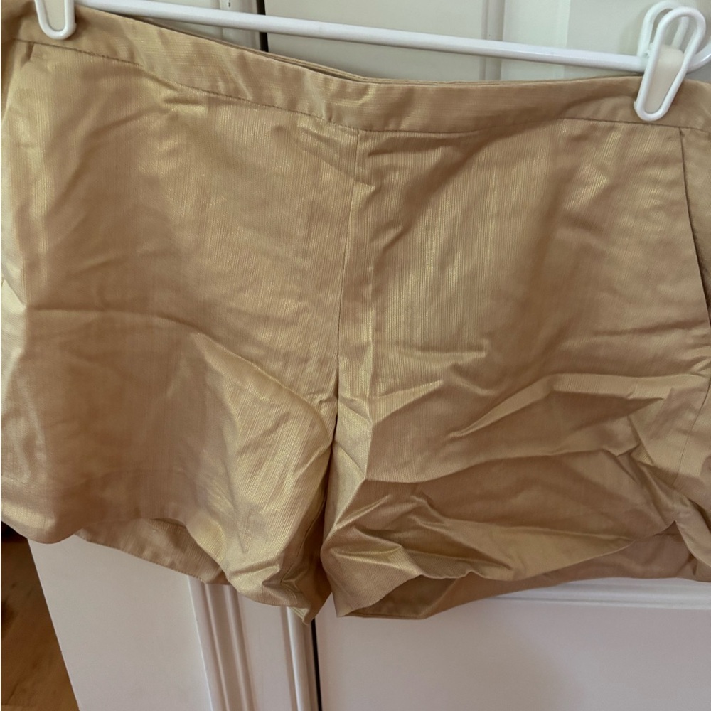 Lilly Pulitzer Gold High Waist Shorts NWT